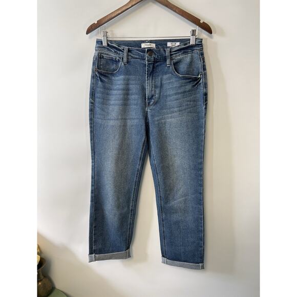 Kensie Jeans Denim - KENSIE JEANS Mid Rise Slim Straight Women’s Size 8/29 Raw Hem 30x27.5 Stretch